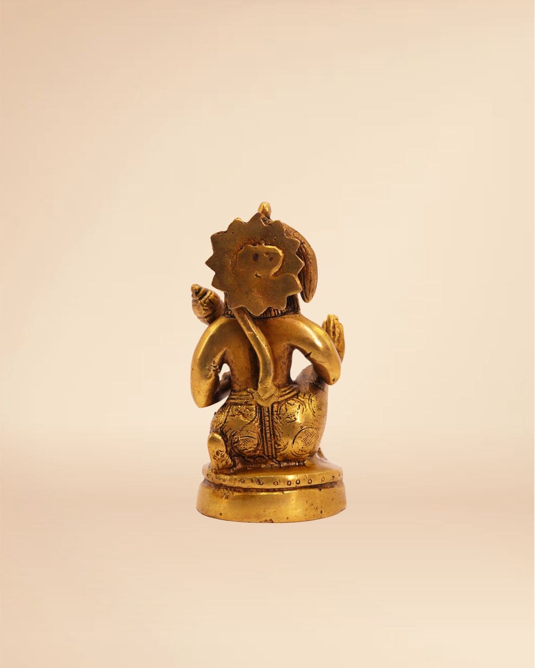 Handcrafted Brass Hanuman Idol 5inch x 2.5inch - Bajrang Bali Statue for Puja & Home