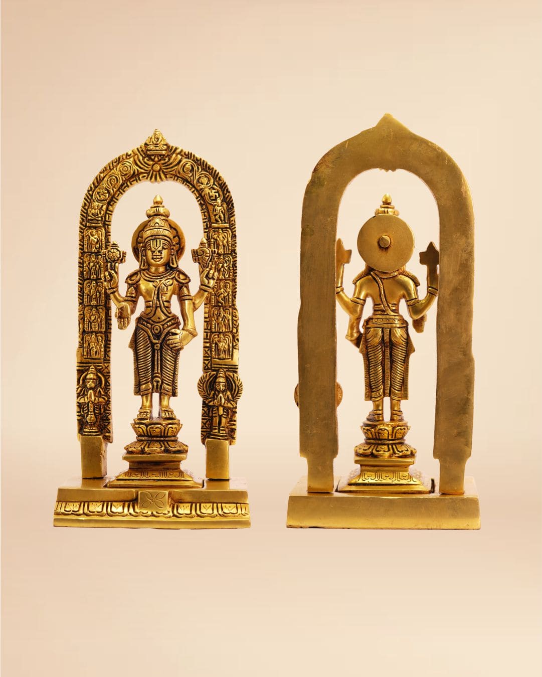 Handcrafted Brass Balaji Idol 15inch x 7inch - Lord Venkateshwara Standing Statue