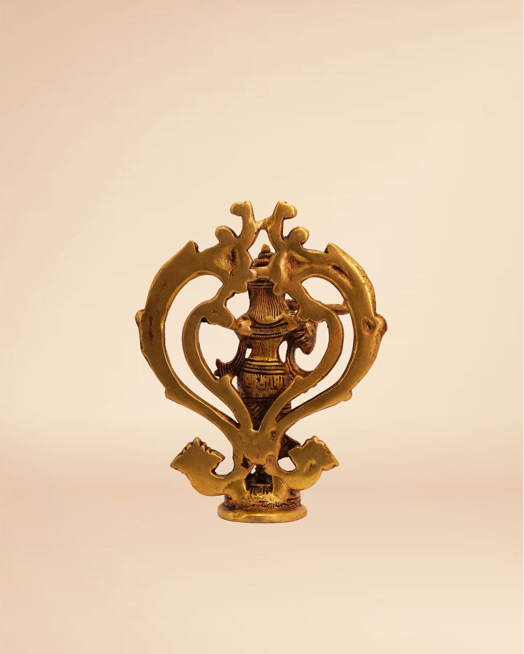 Handcrafted Brass Krishna Idol 8inch x 6.5inch - Murali Krishna Statue for Puja